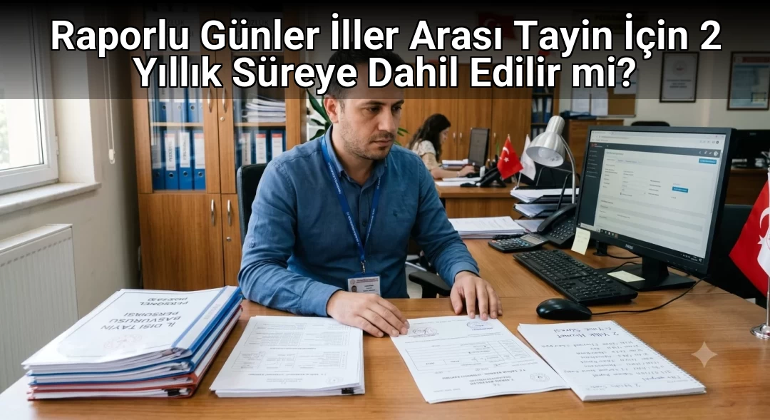 Raporlu Günler İller Arası Tayin İçin 2 Yıllık Süreye Dahil Edilir mi?